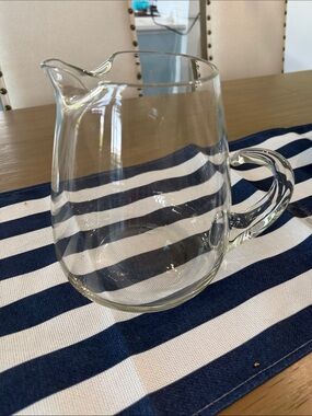 Source Unknown Clear Glass Pitcher with Handle